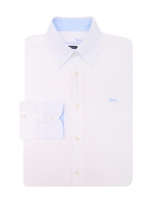Однотонная рубашка из льна Harmont & Blaine - Общий вид
